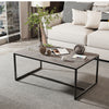 Marble Coffee Table Side End Table Home Office SHop Furniture Solid Metal Frame
