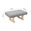 Small Padded Pouffe Foot Stool Wooden Legs Linen Fabric Footrest Seat Children