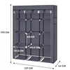 Practical Fabric Canvas Wardrobe Clothes Storage Cupboard Hanging Rail Shelving