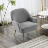 Modern Armchair Accent Occasional Tub Chair Velvet Single Sofa Soft Padded Seat