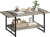 40''Coffee Table with Storage Shelf,Rustic Farmhouse Sofa Table for Small Spaces