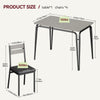 5 Piece Dining Table Set for 4 Peopel Modern Dining Room Table Set for Kitchen