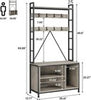 5in1 Coat Hall Tree Bench Coat Rack Shoe Storage Entryway Bench w/ Cubbies