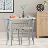 Small Table and 2 Chairs 3PCS Bar Kitchen Dining Breakfast Furniture Set W/Shelf