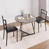 Dining Table for 2 – Round Kitchen Table with Metal Frame & Space Saving Design