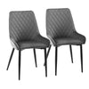 2 Pcs Velvet Dinning Chair High Back Metal Legs High Elastic Filing Comfortable