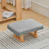 Small Rectangle Footstool Kids Chair Foot Stool Footrest Padded Seat Wooden Base