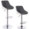 2x Breakfast Bar Stools Gas Lift Swivel Stools with PU Leather Padded Cafe Pub