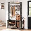 Hall Tree with Bench Coat Rack Shoe Bench Coat Tree with Storage Cubbies