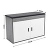 2 Door Shoe Cabinet Bench Storage Cupboard Wooden Stand Shoes Rack Footwear Unit