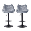 2x Swivel Adjustable Kitchen Breakfast Bar Stools Crushed Velvet Padded Barstool