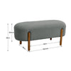 Modern Footrest Entryway Bench Oval Long Pouffe Padded Vanity Seat Shoe Bench