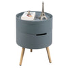Bedside Table Nightstand Cabinet w/ Storage Organizer Table Bedroom Living Room