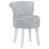 Faux Fur Plush Vanity Stool Dressing Table Chair Bedroom Makeup Chair w/Backrest