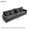 4-Seater Couch Sofa With Storage Console Cup Holder Side Pockets Charging Ports