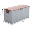 430L Outdoor Patio Deck Box Weather Resistant Storage Tools Bin Garden Container