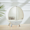 Round Makeup Storage Box Desktop Cosmetic Organizer Drawer Holder Tidy Case Bag