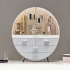 Round Makeup Storage Box Desktop Cosmetic Organizer Drawer Holder Tidy Case Bag