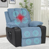 Electric Recliner Sofa Chairs Massage Heated Vibration Armchairs w/ Cup Holder