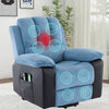 Electric Recliner Sofa Chairs Massage Heated Vibration Armchairs w/ Cup Holder