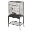 Medium Large Bird Cage Iron Birdcage Playtop Perch Stand Bottom Tray + 4 Roller