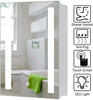 LED Bathroom Mirror Cabinet with Demister Shaver Socket Storage Wall Mounted UK