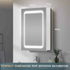 Illuminated LED Bathroom Mirror Cabinet With Shaver Socket Demister Wall Mounted