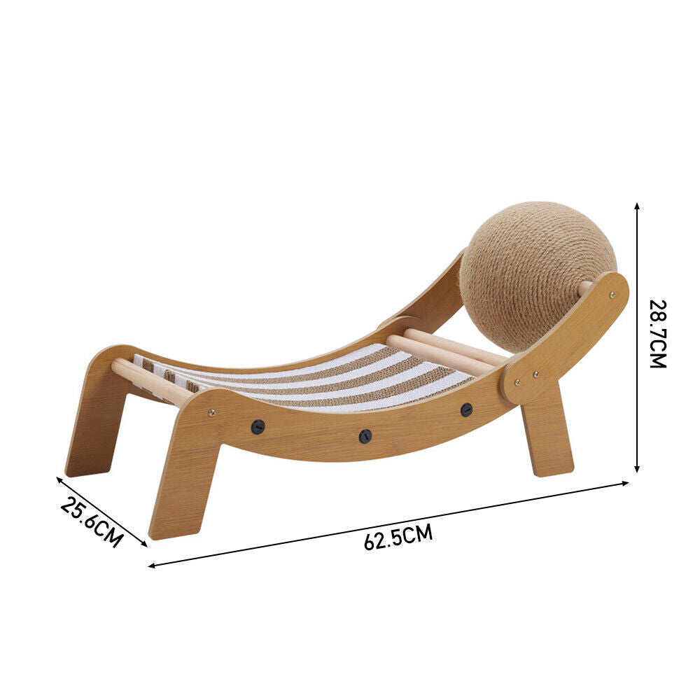 Cat Kitten Cardboard Corrugated Scratcher Ball Pad Sofa Sleeping Bed Mat Toy
