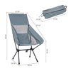 UK Foldable Outdoor Beach Camping Chair Ultralight Portable Mountaineering Chair