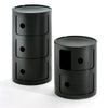 Stackable Round Box Plastic Storage Cabinet 2-5 Shelves with Hole/Knob Handle UK