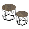 Side Table Nesting Coffee Tables Set of 2 Stacking Sofa Round Tables Living Room
