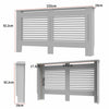 Elegant White Radiator Cover Case for Heater Burn Protection Slatted MDF Boards