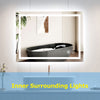 Bathroom Mirror w/ LED Illuminated Anti fog Shaver Socket Bluetooth Speaker Wall