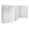 Bathroom Wall Led Mirror Cabinet Metal Back Box Storage with Clock Shaver Socket