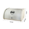 IRON BREAD BIN COUNTERTOP ROLL TOP LOAF BREAD BIN KITCHEN FOOD STORAGE BREAKFAST