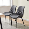 Set of 2 Faux Leather/Suede Dining Chairs Metal Legs Reception Restaurant Chair