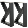 Set of 2 Industrial Table Parts Black Metal Table Legs Office Bench Worktop Desk