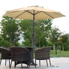 2.7M Round Garden Parasol Sun Shade Patio Hanging Umbrella with Crank Tilt Base