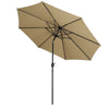 XL 3M Round Outdoor Parasol Tiltable Canopy Garden Patio Umbrella Sun Shelter
