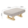 Small Footstool Chair Stool Rectangle Footrest Padded Rest Seat Pouffe Wood Legs