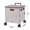55L Folding Trolley Crate Boot Cart Mobile Shopping Camping Picnic Storage Box