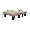 Footstool Ottoman Linen Pouffe Stool Foot Rest Rectangle Padded Seat Shoe Bench