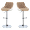 2x Breakfast Bar Stools Gas Lift Swivel Stools with PU Leather Padded Cafe Pub