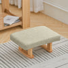 Small Rectangle Footstool Kids Chair Foot Stool Footrest Padded Seat Wooden Base