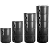 Stackable Round Box Plastic Storage Cabinet 2-5 Shelves with Hole/Knob Handle UK