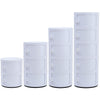 Stackable Round Box Plastic Storage Cabinet 2-5 Shelves with Hole/Knob Handle UK