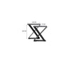 Industrial X Cross Shaped Metal Furniture Legs Base Frame for Bench Table Chair
