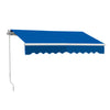 Retractable Manual Awning Canopy Garden Patio Sun Shade Shelter Porch Cover Blue