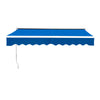 Retractable Manual Awning Canopy Garden Patio Sun Shade Shelter Porch Cover Blue
