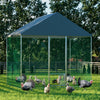 Large Tall Metal Chicken Coop Run Walk in Playpen Lockable Door Dog Kennel Cage